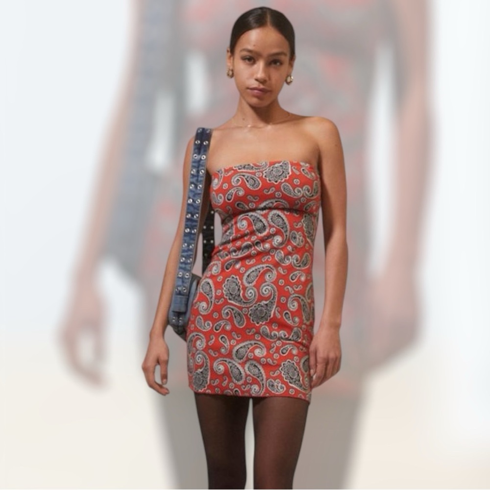 Urban Outfitters Kristy Printed Tube Dress NWOT